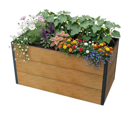 Metzler Hochbeet L für den Garten in Holzoptik +...