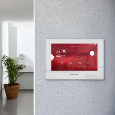 Metzler VDM10 2.0 Station Intérieure Home, 7 Pouces, Ecran Tactile, 2 fils, blanc