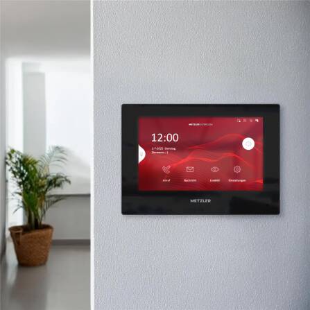 Metzler Intercom Innenstation Home, 7 Zoll Touchscreen, 2-Draht, schwarz