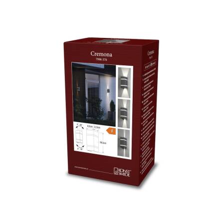 Wandleuchte | Cremona | Anthrazit