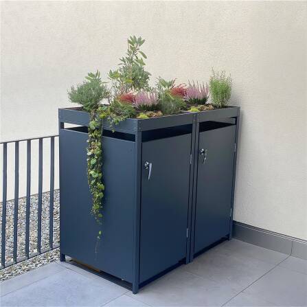 Metzler Mülltonnenbox mit Pflanzdach | 2er | 240l |...