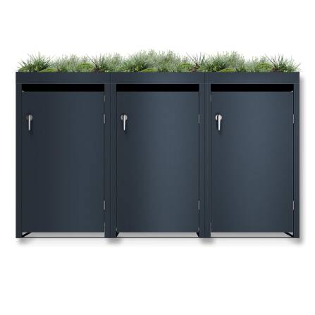 Metzler Mülltonnenbox mit Pflanzdach | 3er | 240l |...