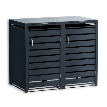Metzler Mülltonnenbox | 2er | 240l | Anthrazit RAL...