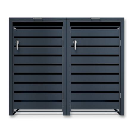 Metzler Mülltonnenbox | 2er | 240l | Anthrazit RAL...