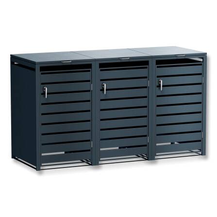 Metzler Mülltonnenbox | 3er | 240l | Anthrazit RAL...