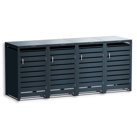 Metzler Mülltonnenbox | 4er | 240l | Anthrazit RAL...