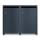 Metzler Cache-poubelles | Deux portes | Inoxydable et massif | 240l | RAL7016 Gris Anthracite mat