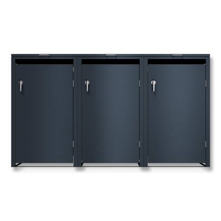 Metzler Mülltonnenbox | 3er | 240l | Anthrazit RAL...