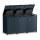 Metzler Cache-poubelles | Trois Portes | Inoxydable et massif | 240l | RAL7016 Gris Anthracite mat