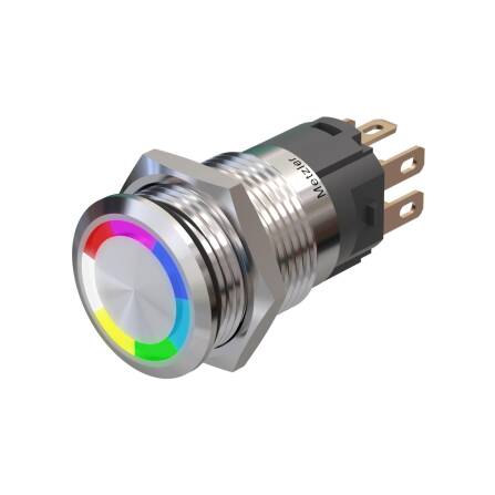 Metzler - Drucktaster 16mm - LED Ringbeleuchtung RGB -...