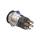 Metzler - Bouton poussoir momentané 16mm - Illumination annulaire LED RGB - IP67 IK10 - Acier inoxydable - Plat - Contacts de soudage