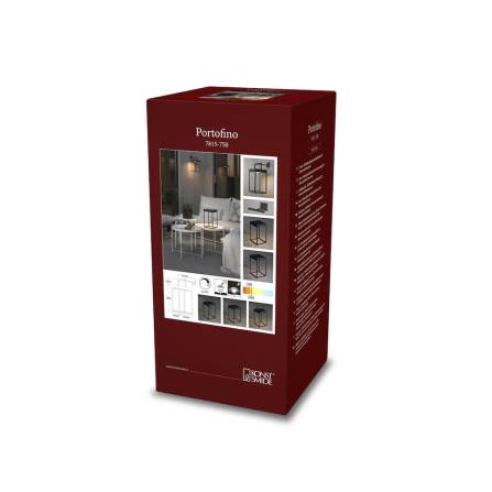 Wand- und Akkuleuchte | Portofino | Schwarz