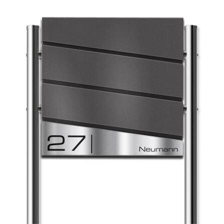 Metzler Design Standbriefkasten mit Standfuß aus...