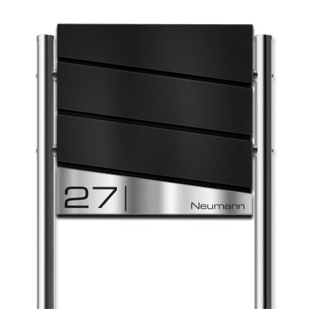Metzler Design Standbriefkasten mit Standfuß aus...