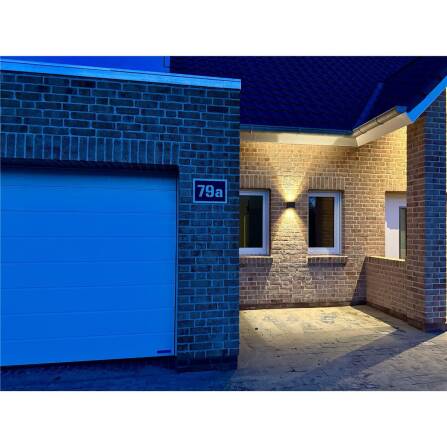 Metzler Hausnummernschild aus Edelstahl Anthrazitgrau RAL 7016