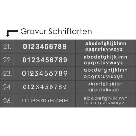 Targa moderna per numero civico in antracite RAL7016 con incisione personalizzata | 16 x 11 cm