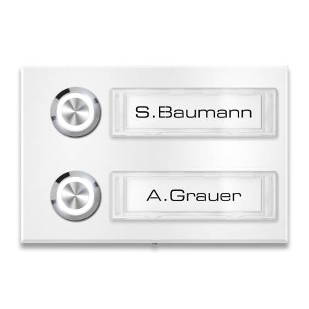 Metzler Türklingel Aufputz Namensschilder | RAL 9016...