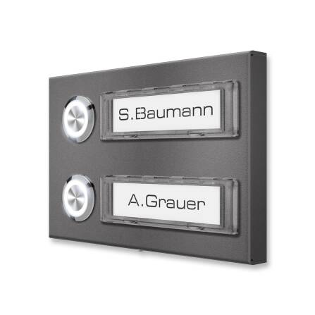 Metzler Türklingel Aufputz Namensschilder | DB 703 Eisenglimmer | Tovi M2