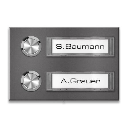 Metzler Türklingel Aufputz Namensschilder | DB 703 Eisenglimmer | Tovi M2