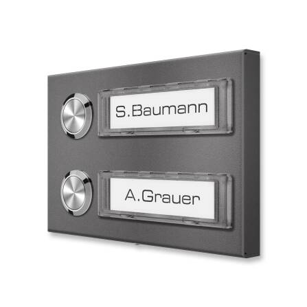 Metzler Türklingel Aufputz Namensschilder | DB 703 Eisenglimmer | Tovi M2