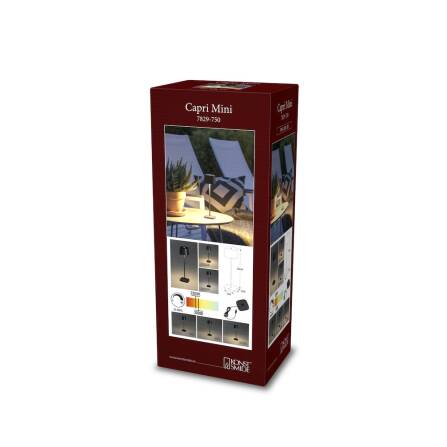 Lampada a batteria | Capri Mini | Nero