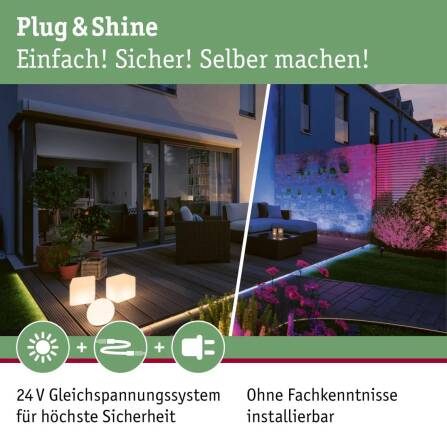 Plug & Shine | LED Bodenaufbauleuchte | Warmweiß Einzelspot