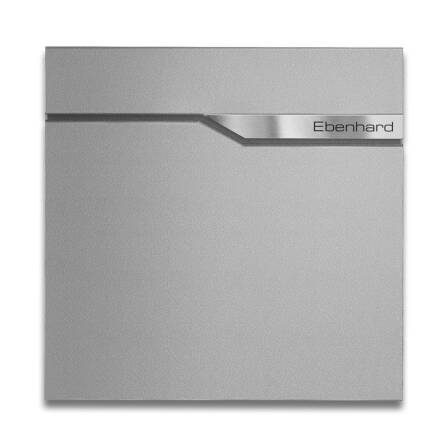 Metzler Standbriefkasten | Namensschild austauschbar | Pulverbeschichtet in RAL 9007 Graualuminium | Ebenhard