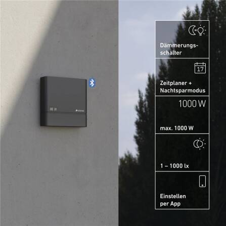 Dämmerungsschalter & Bluetooth | NightmatIQ Plus | Anthrazit