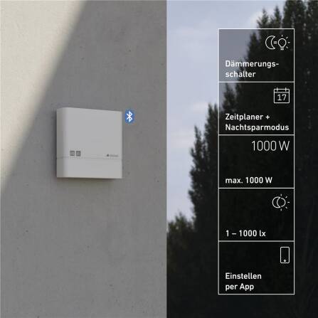 Dämmerungsschalter & Bluetooth | NightmatIQ Plus | Weiß