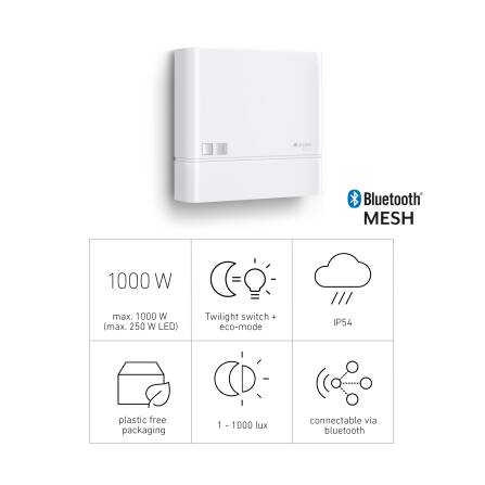 Dämmerungsschalter & Bluetooth | NightmatIQ Plus | Weiß