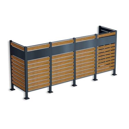 Metzler Sichtschutz Mülltonnenzaun | für vier...