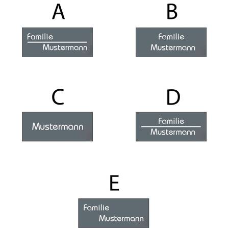 Namensschild in Anthrazit mit Lasergravur | 16 x 11 cm