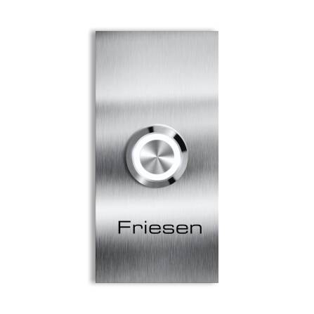 Metzler Klingelschild Edelstahl LED-Taster + Gravur...