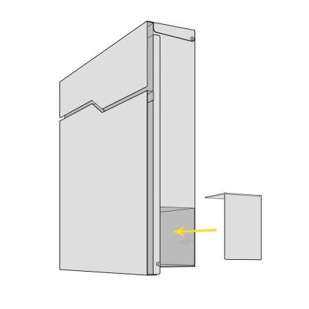 Abdeckung für Zeitungsfach in DB703 Eisenglimmer | beidseitig verwendbar