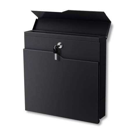 Abdeckung für Zeitungsfach in RAL 9005 Tiefschwarz | beidseitig verwendbar