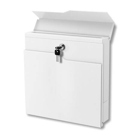 Abdeckung für Zeitungsfach | beidseitig verwendbar | Weiß