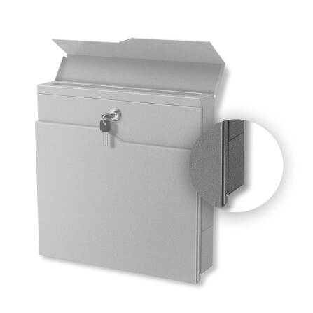 Abdeckung für Zeitungsfach in RAL 9007 Graualuminium...