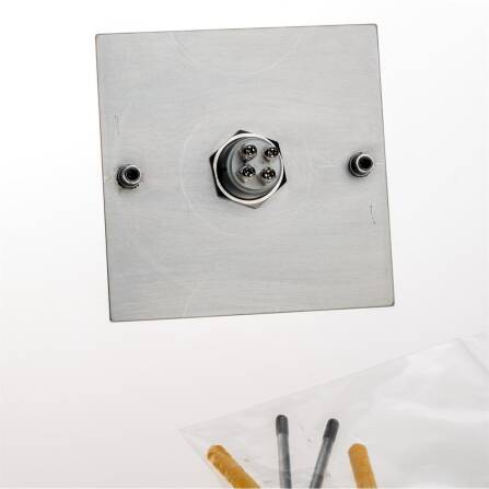 Metzler Campanello da porta in acciaio inox antracite LED dimensione selezionabile | 8 x 6 cm | Heidi
