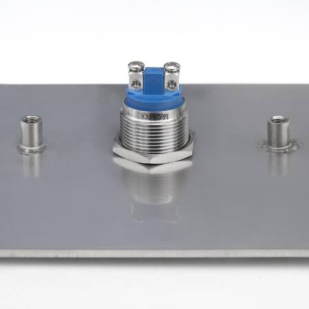 Metzler Klingelschild Anthrazit LED-Taster + Gravur | 6 x13 cm | Friesen