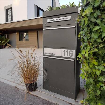 Metzler Toit végétal pour boîte à colis | DB 703 Mica de fer | Plantation pour boîte aux lettres et à colis | pour série de modèles Bispo