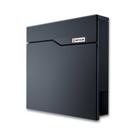 Metzler Briefkasten | austauschbares Namensschild | Anthrazit | Siebert 2