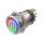 Metzler - Pulsante 16mm - LED Simbolo Power RGB - IP67 IK10 - 15A - Acciaio Inox - Piatto - Contatti a saldare