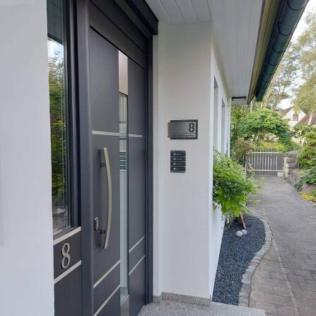 Metzler Individuelle Hausnummer aus Edelstahl