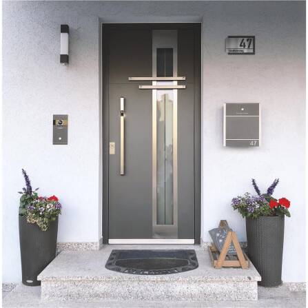 Metzler Individuelle Hausnummer aus Edelstahl | 17 x 11 cm