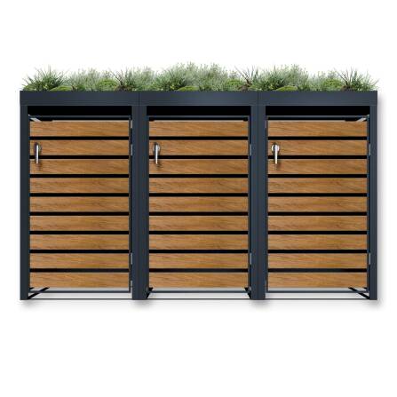 Metzler Mülltonnenbox mit Pflanzdach | 3er | 240l |...