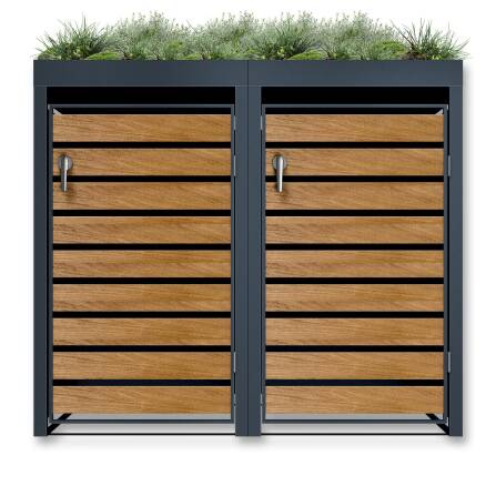 Metzler Mülltonnenbox mit Pflanzdach | 2er | 240l |...