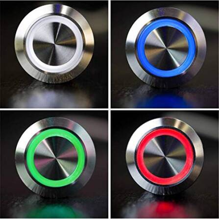 Metzler Türklingel Aufputz mit individueller Gravur LED-Taster | RAL 9007 Graualuminium | Alan