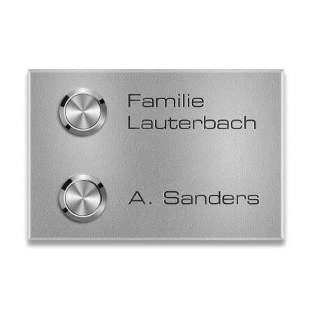 Metzler Funkklingel für Zweifamilienhaus - Gravur |...