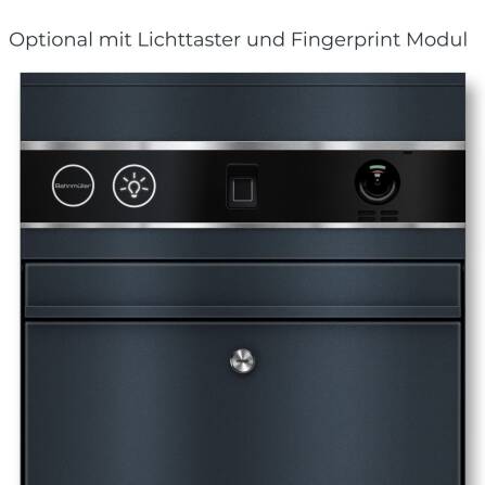 Metzler Briefkasten mit VDM10 2.0 Video-Türsprechanlage | 1 Klingel | RAL7016 Anthrazit