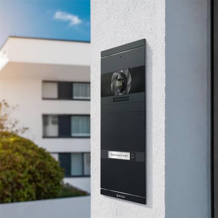 Metzler VDM10 2.0 Video-Türsprechanlage mit austauschbarem Namensschild | Anthrazit RAL 7016 | 1 Klingeltaster | Neo